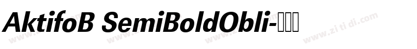 AktifoB SemiBoldObli字体转换